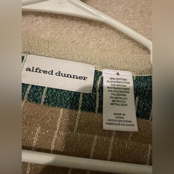 Alfred Dunner Emerald Isle cardigan, tank and necklace-small Like new - Picture 8 of 9